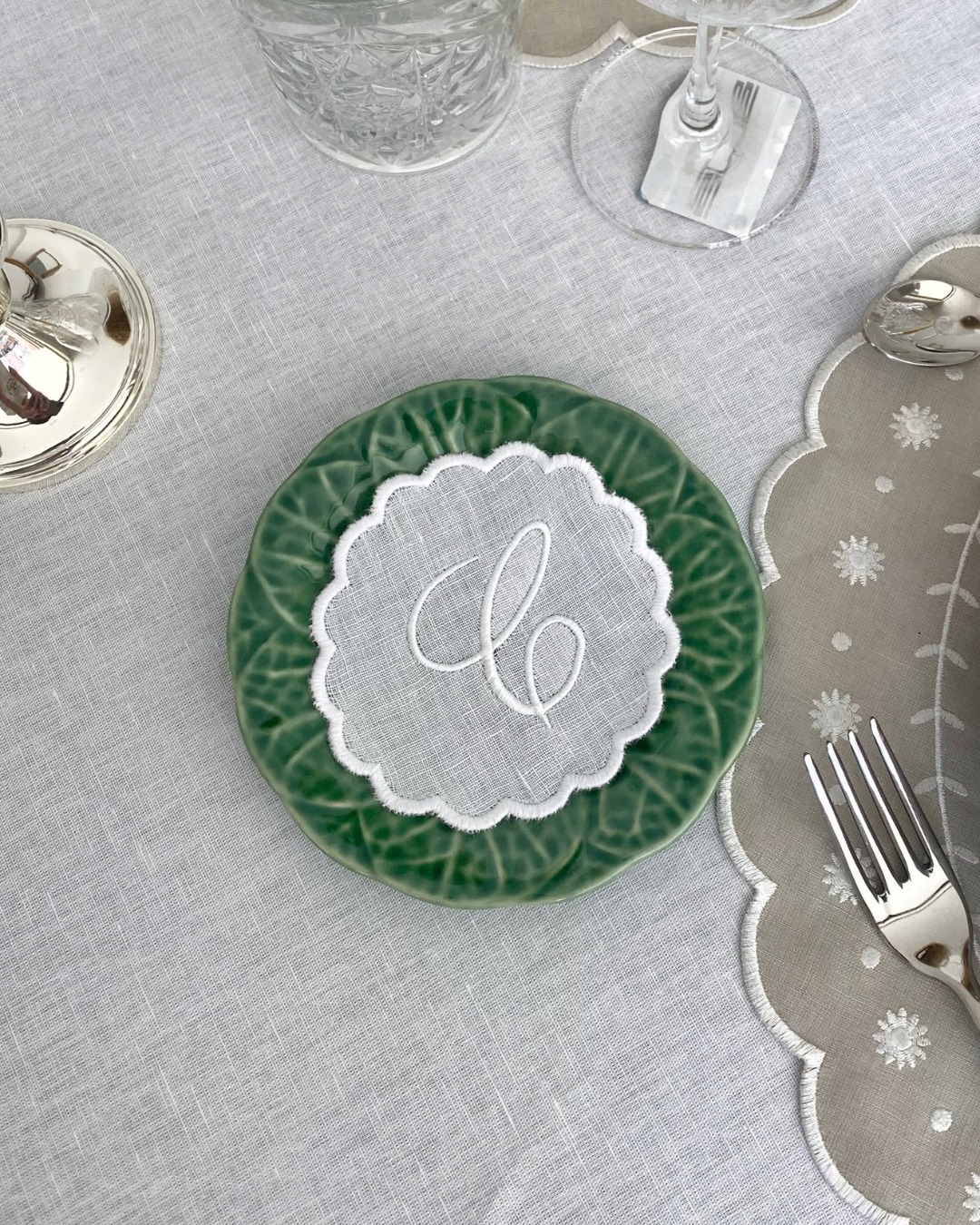 Personalised White Coaster/Bread Plate