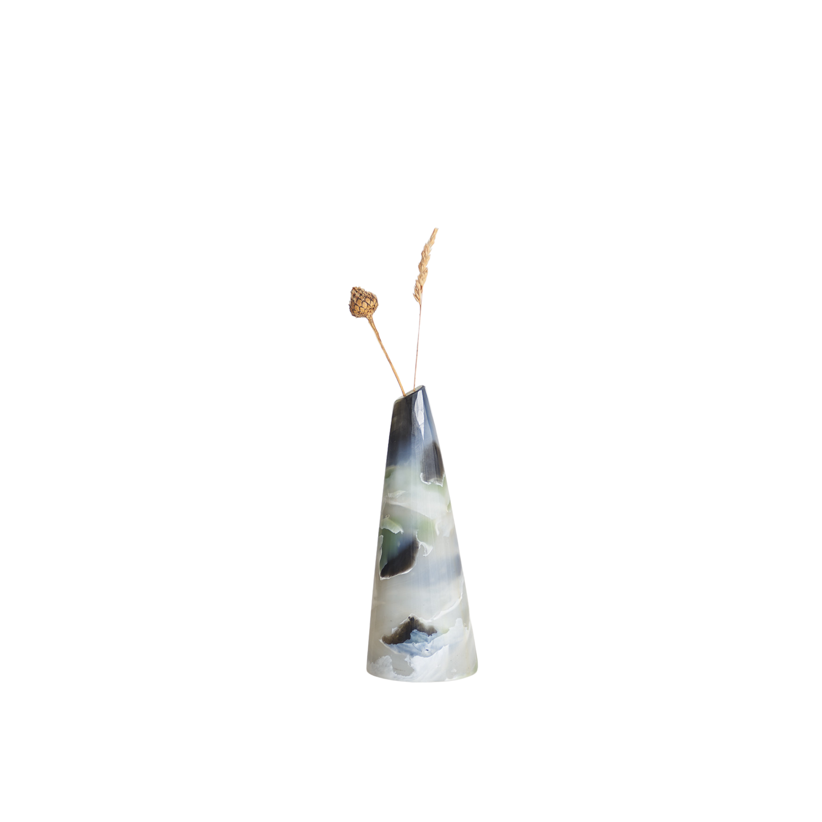 Recycled Plastic Marbled Bud Vase - Sage Peaks
