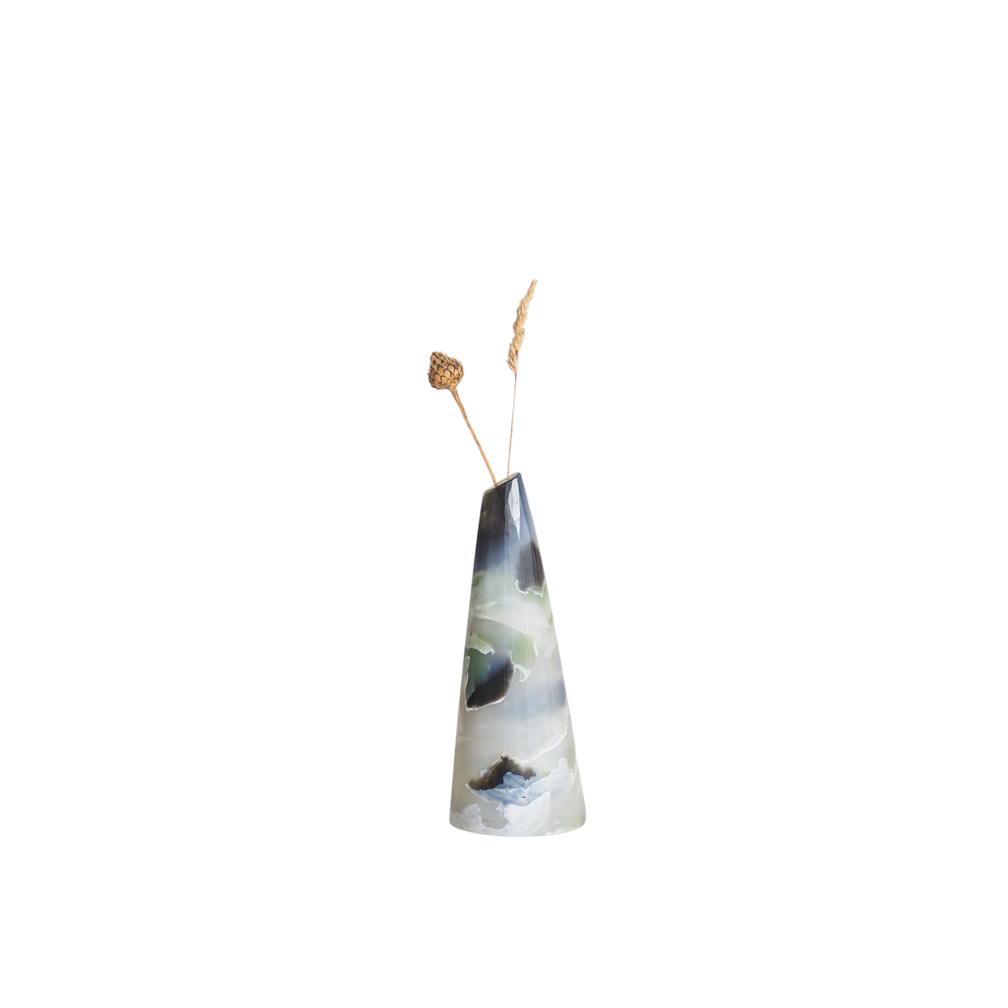 Recycled Plastic Marbled Bud Vase - Sage Peaks