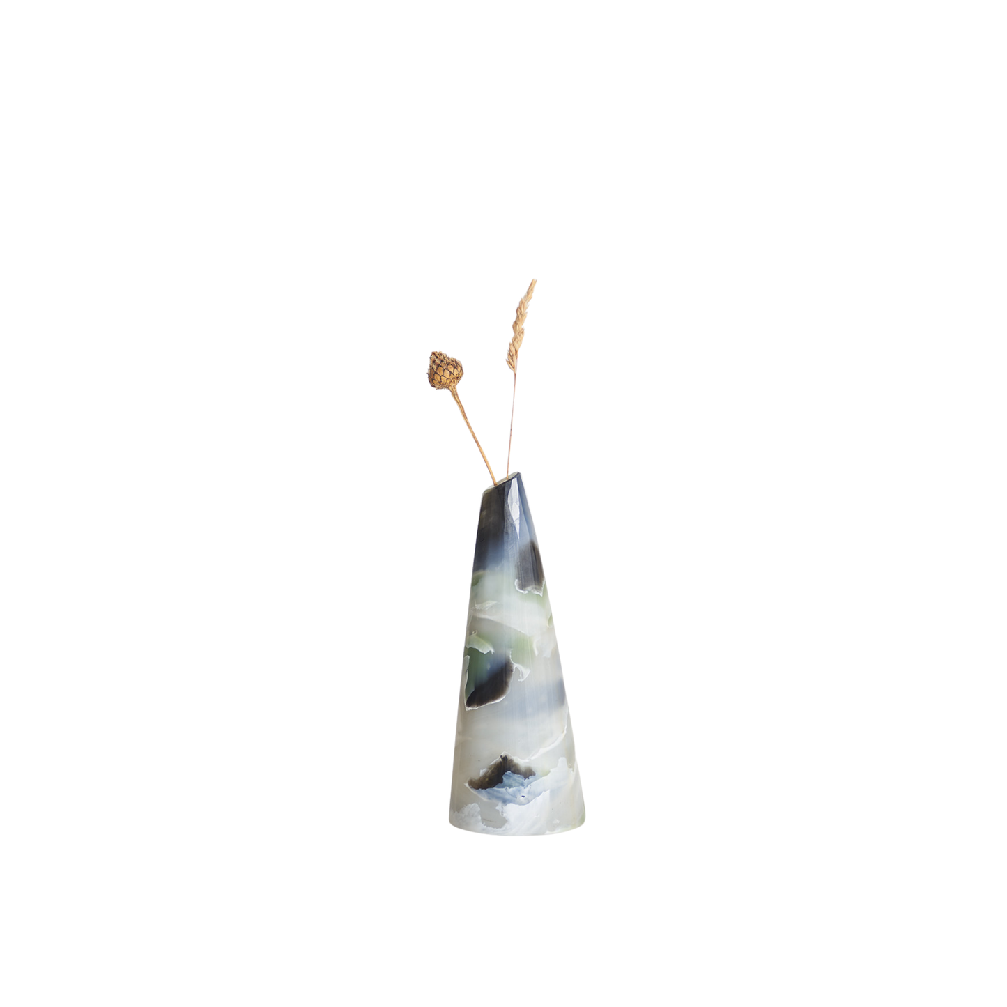 Recycled Plastic Marbled Bud Vase - Sage Peaks
