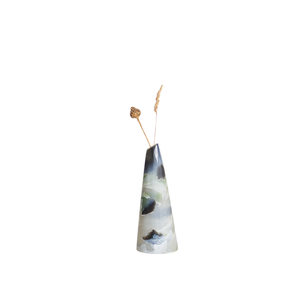 Recycled Plastic Marbled Bud Vase - Sage Peaks