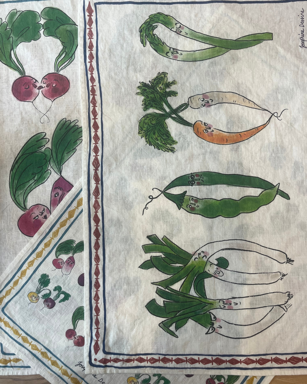 Long Veg Tea Towel
