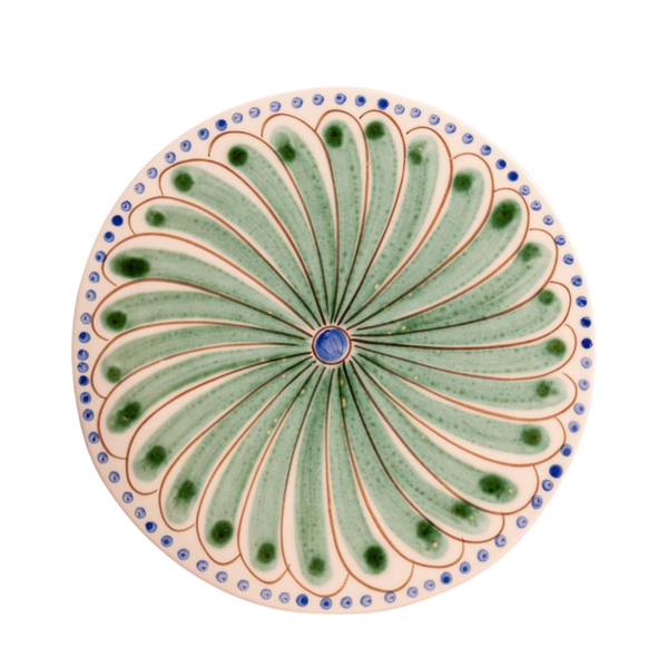 Peacock Dinner Plate, Green Set of 4