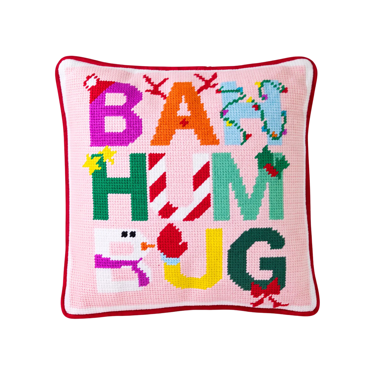 Bah Humbug Needlepoint Pillow