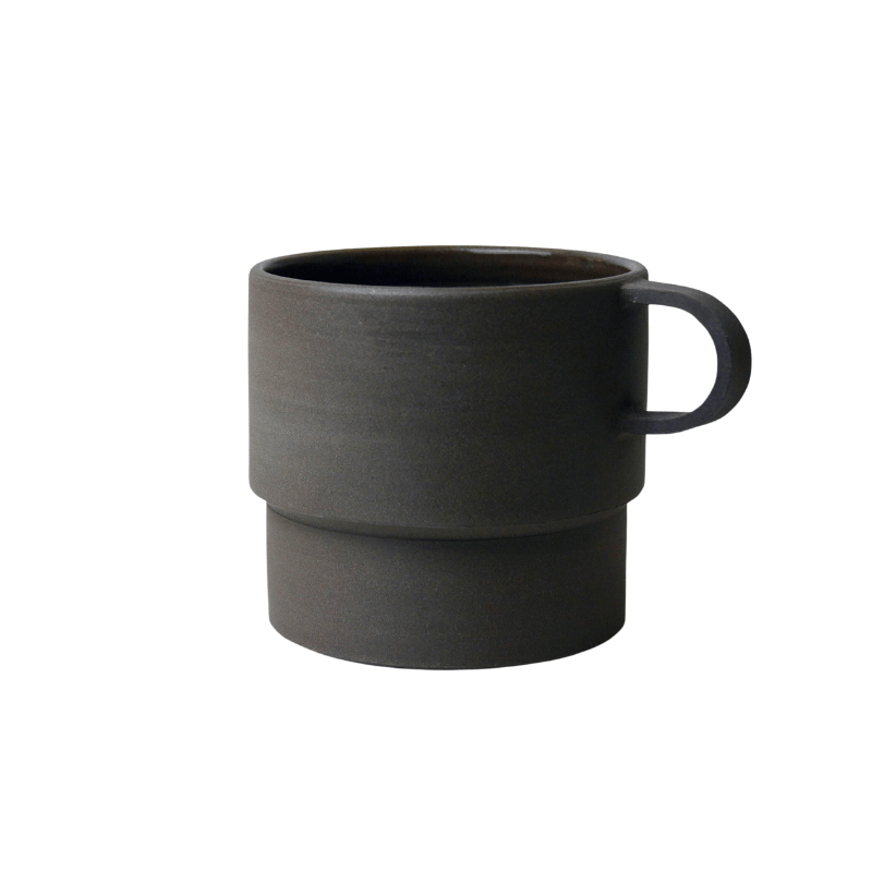 Tall Angular Mug, Anthracite