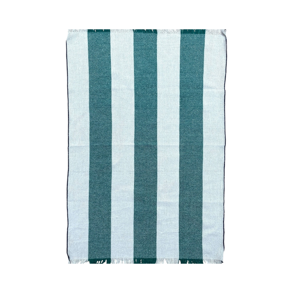 Teal Palm Pal Tea Towel | Block-Printed Cotton | 18x26 in