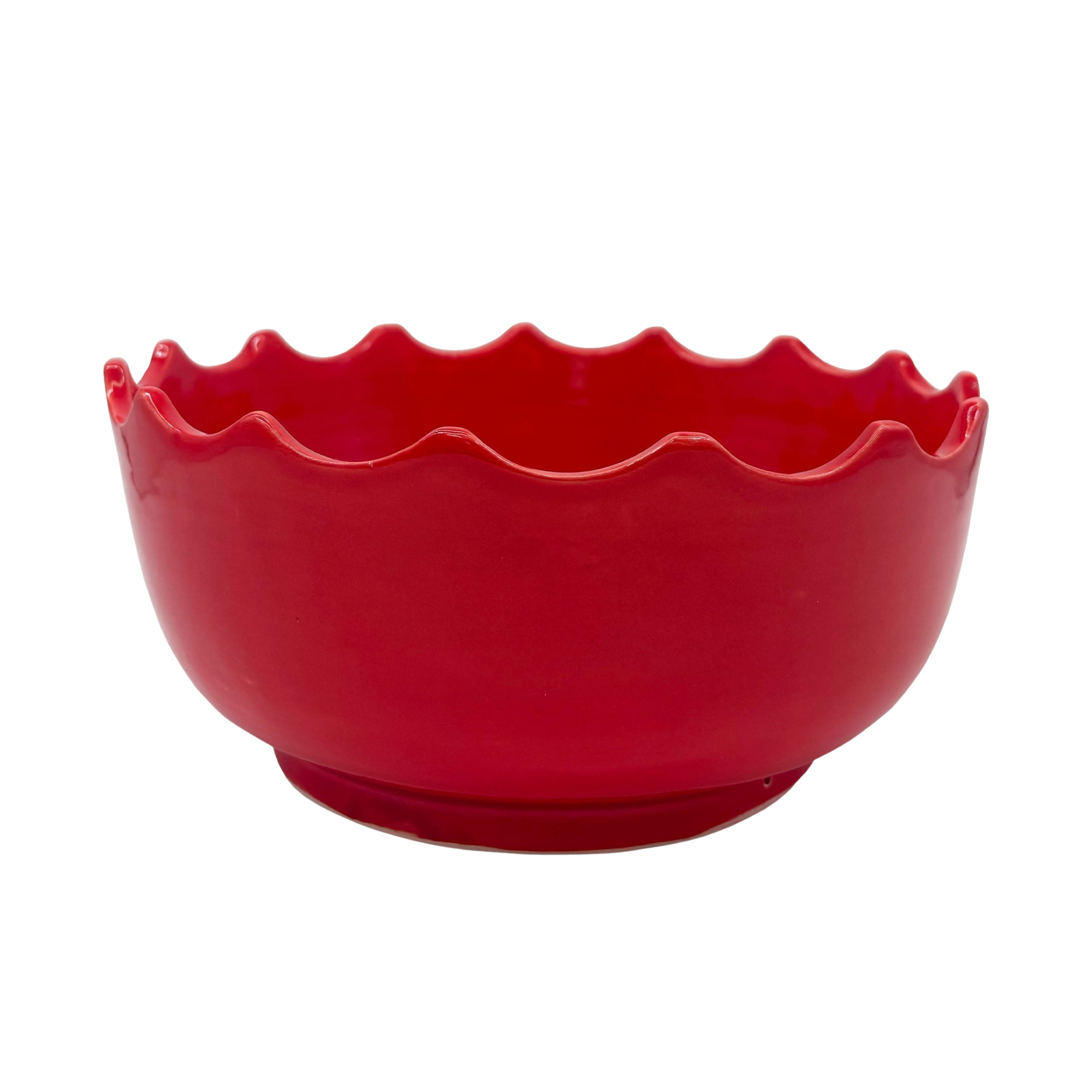 Large Scalloped Edge Bowl