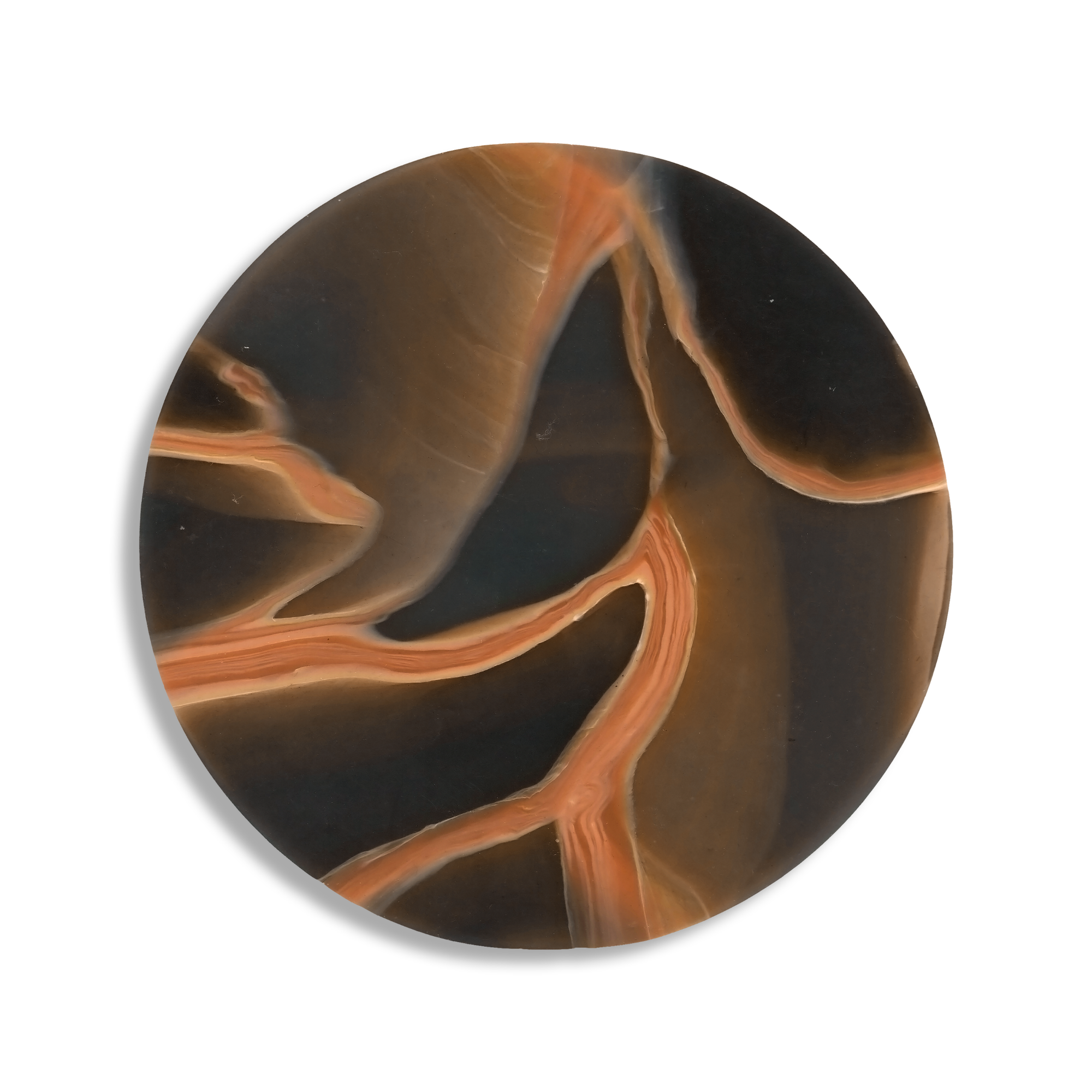 Recycled Plastic Marbled Coasters - Mycelium Wrinkled Peach