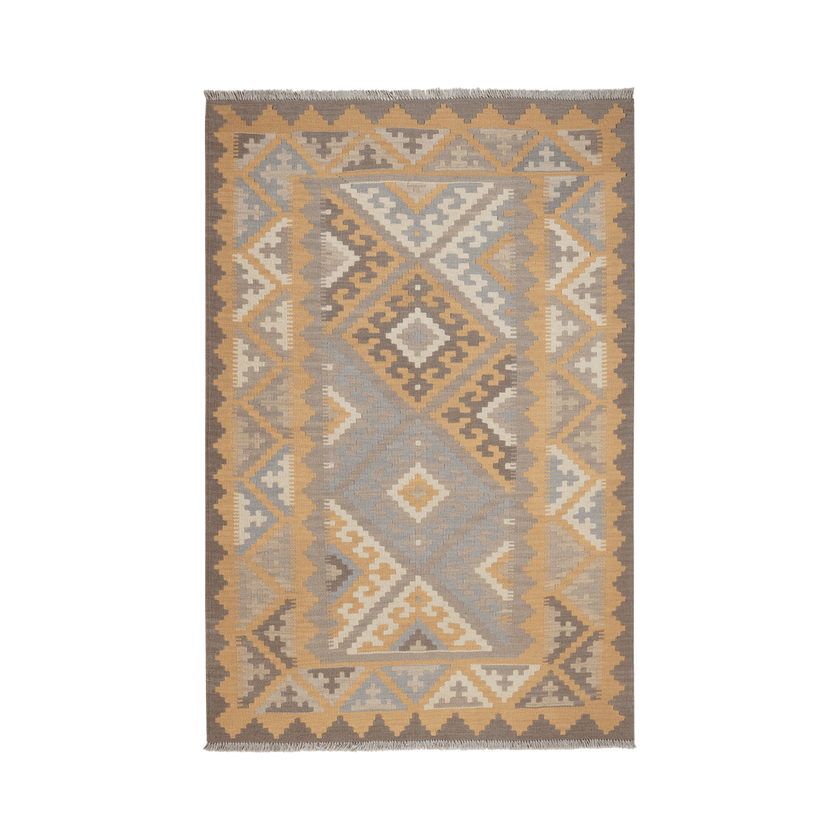 Kelim Gashgai Handwoven – Grey, 181 x 120cm