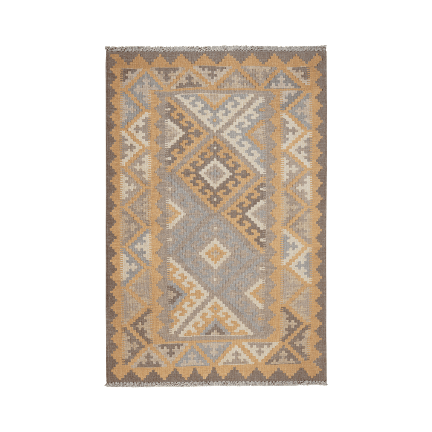 Kelim Gashgai Handwoven – Grey, 181 x 120cm