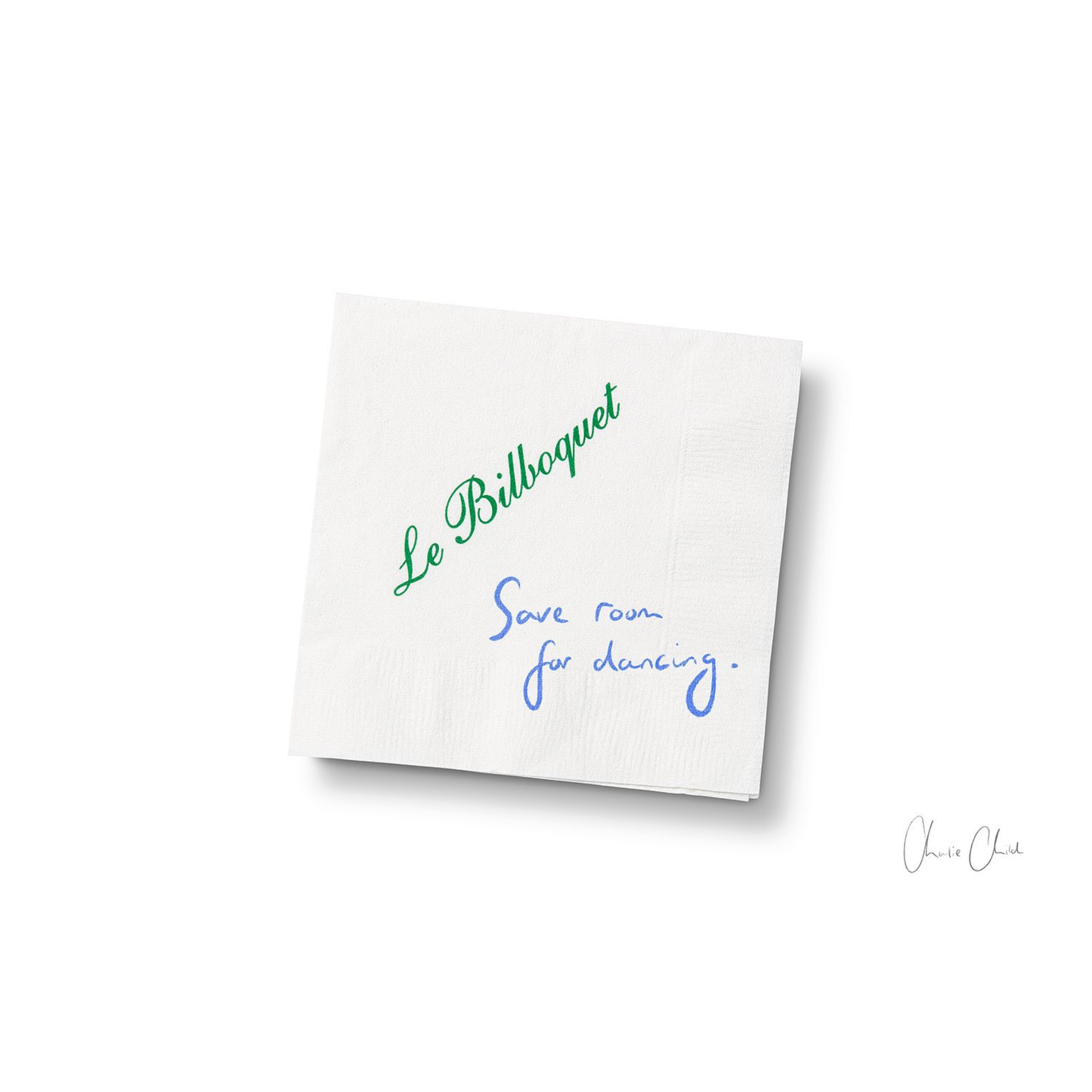 Napkin at Le Bilboquet Print