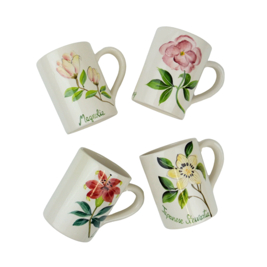 Set of 4 Botanica Mugs