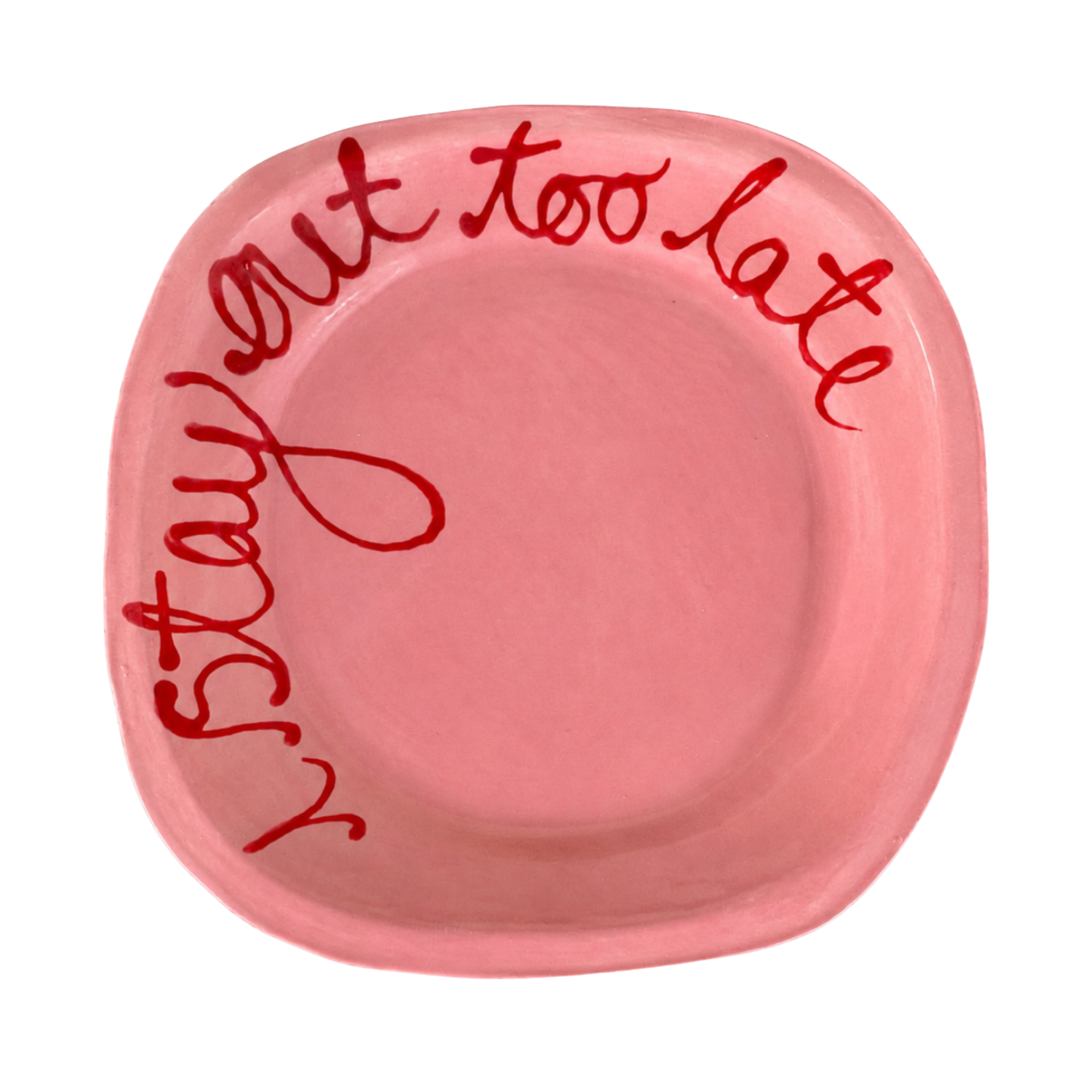 I Stay Out Too Late Trinket Tray Pink