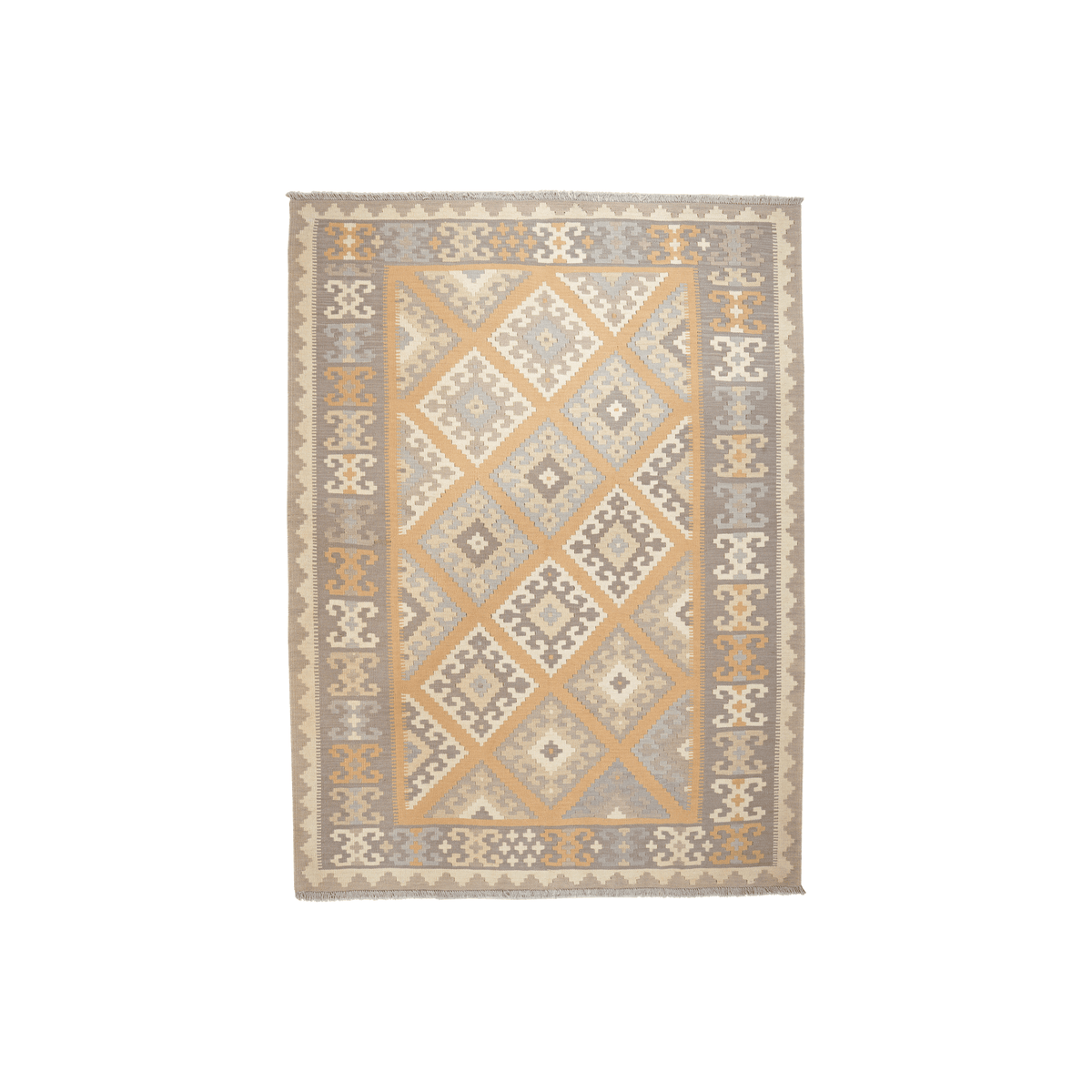 Kelim Gashgai Handwoven – Yellow, 247 x 182cm