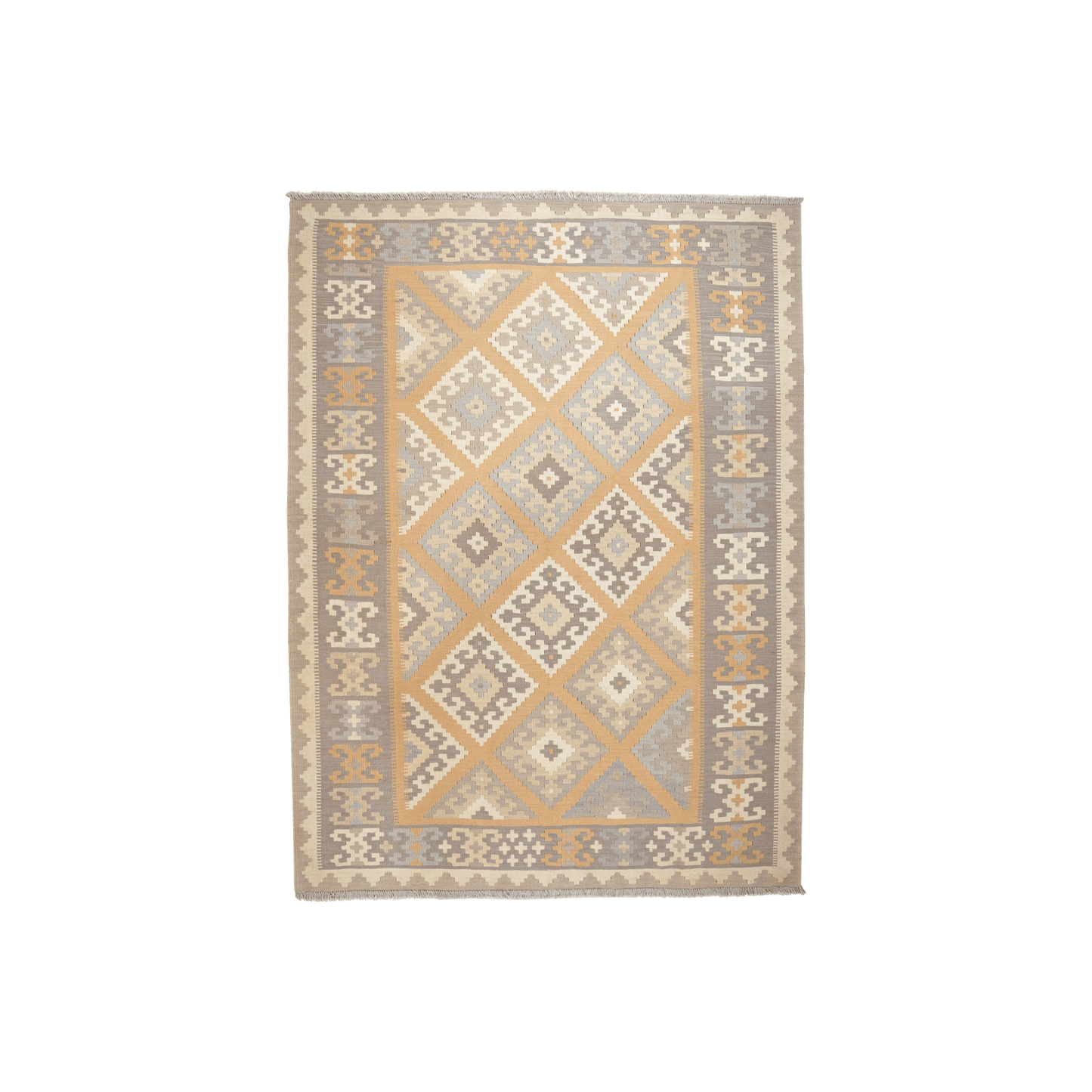 Kelim Gashgai Handwoven – Yellow, 247 x 182cm
