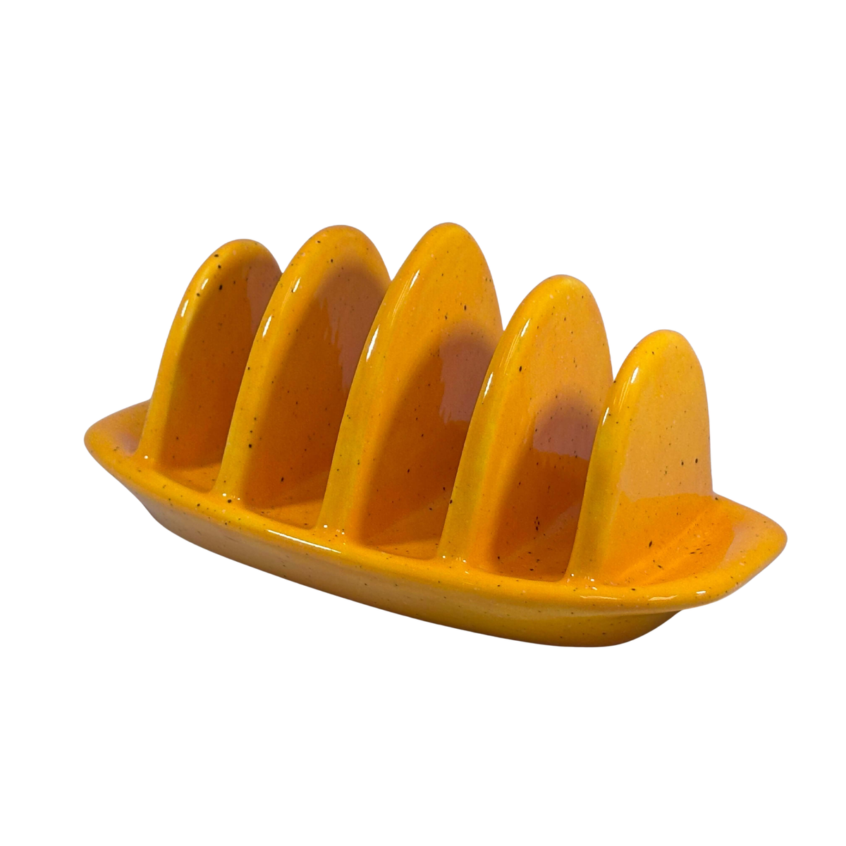 Toast Rack Speckled Yellow Glaze