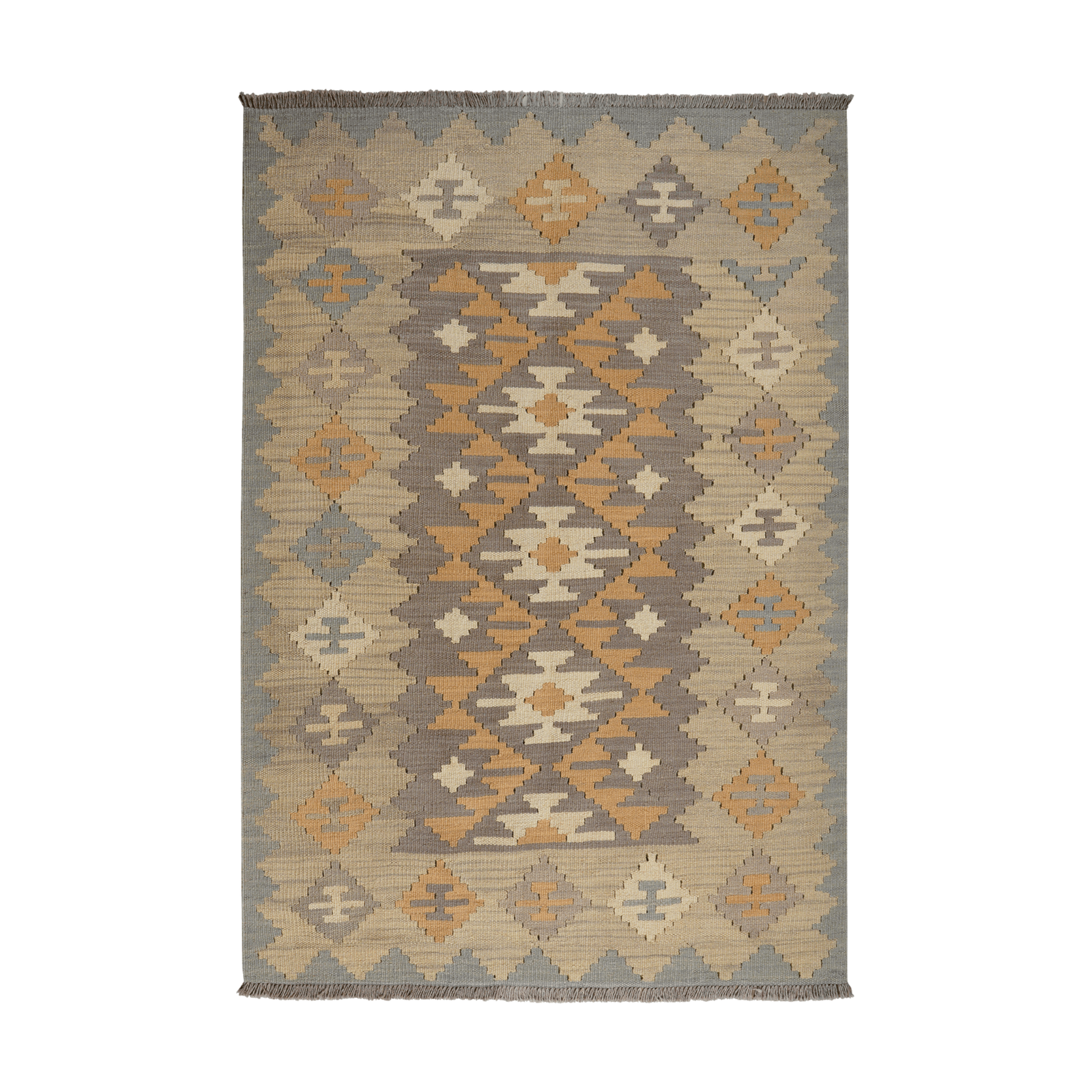 Kilim Gashgai Rug · Hand-Woven - Grey, 176x121 cm