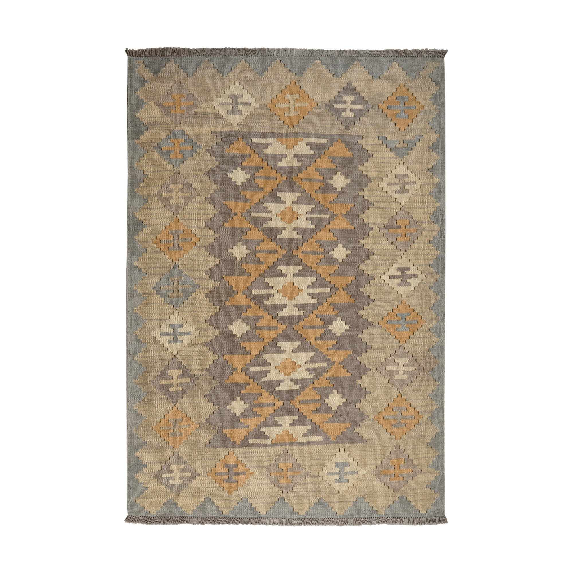 Kilim Gashgai Rug · Hand-Woven - Grey, 176x121 cm