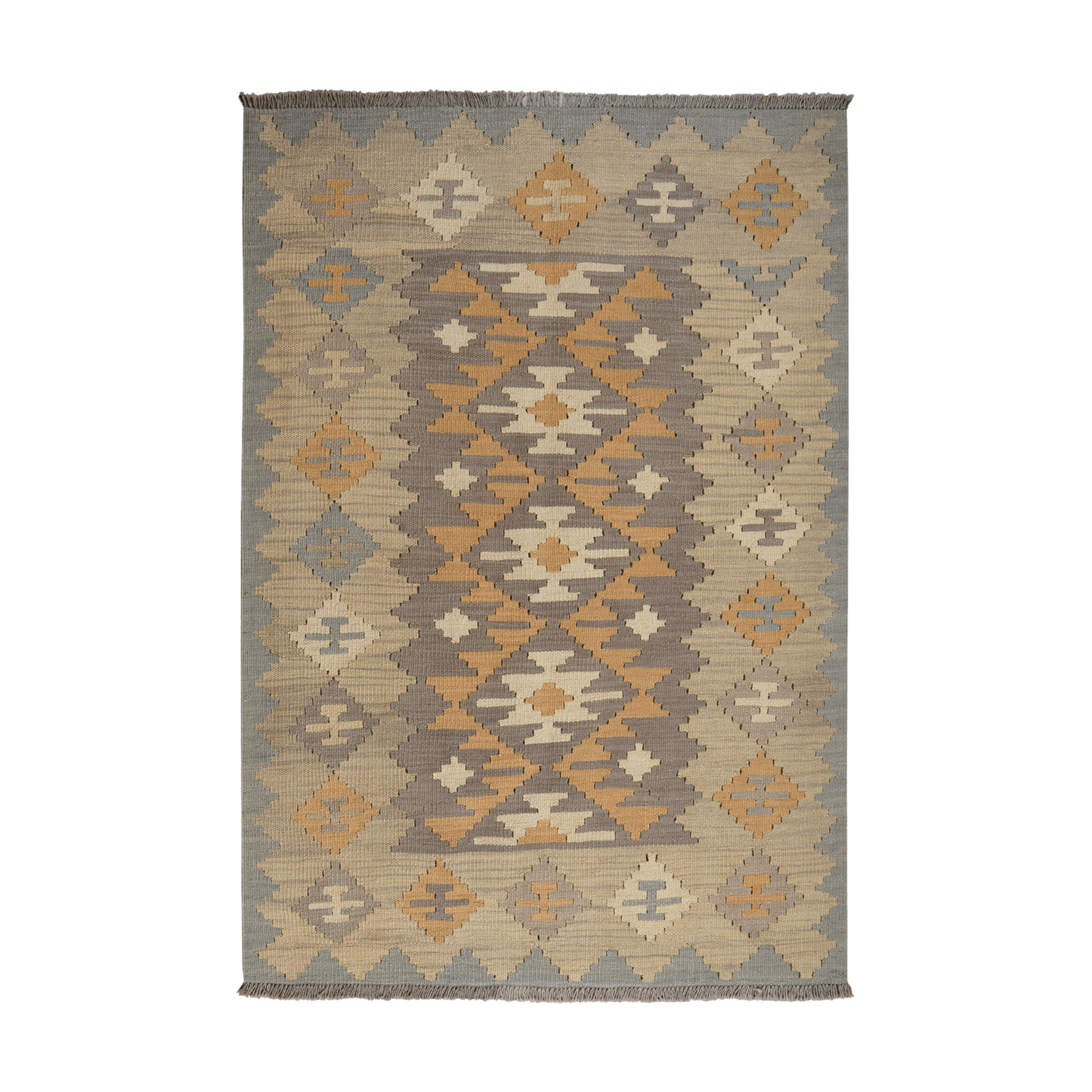 Kilim Gashgai Rug · Hand-Woven - Grey, 176x121 cm