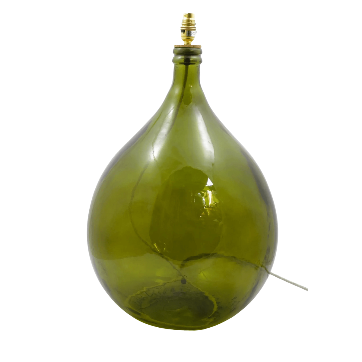 Poppy's Olive Green Recycled Glass Lamp Base