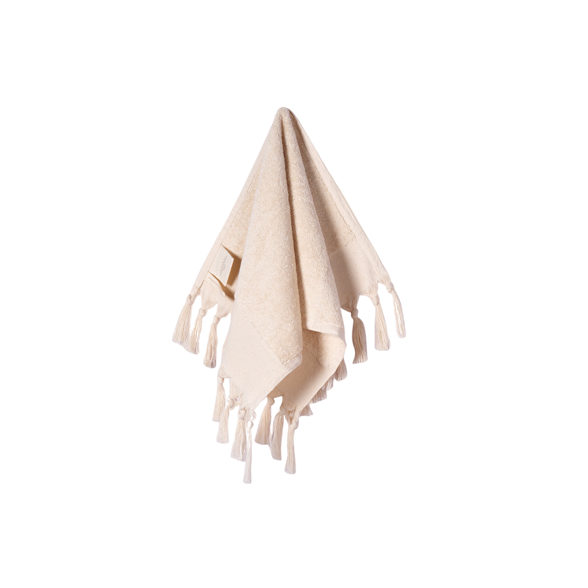 Plush & Bare Pure Cotton Mini Hand Towel In Cream
