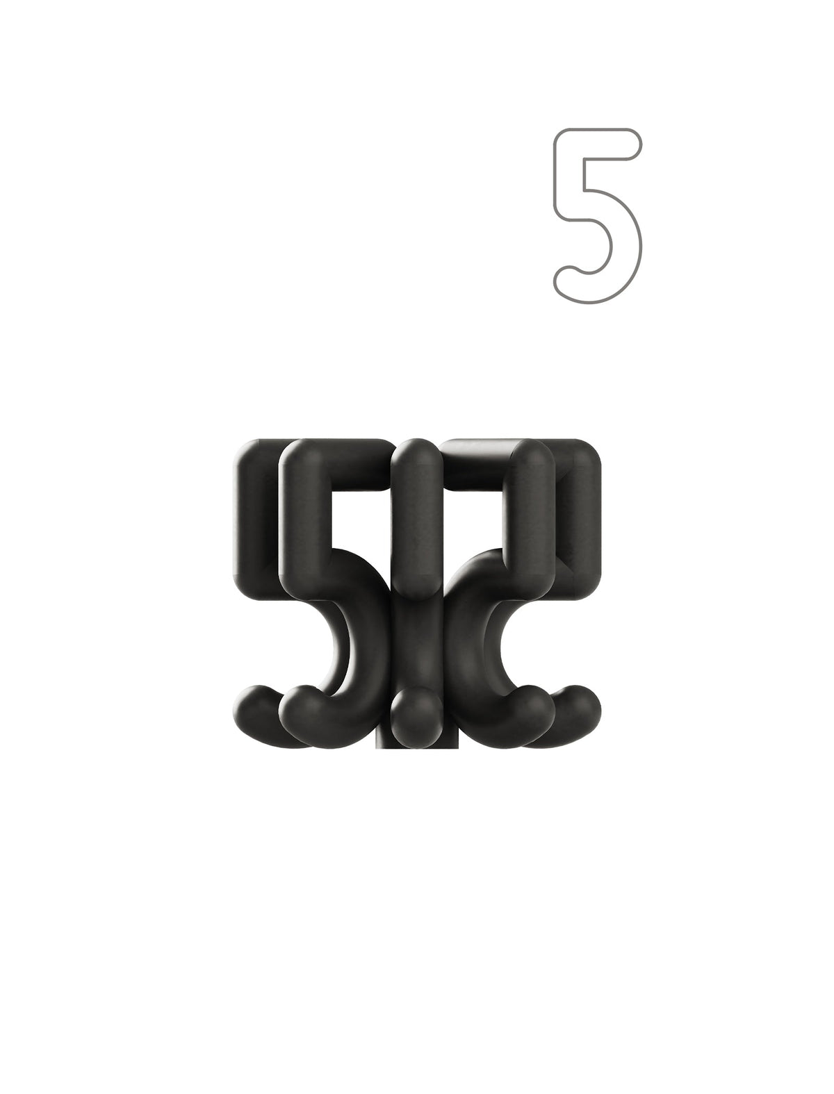 Digit Candle Holder Five
