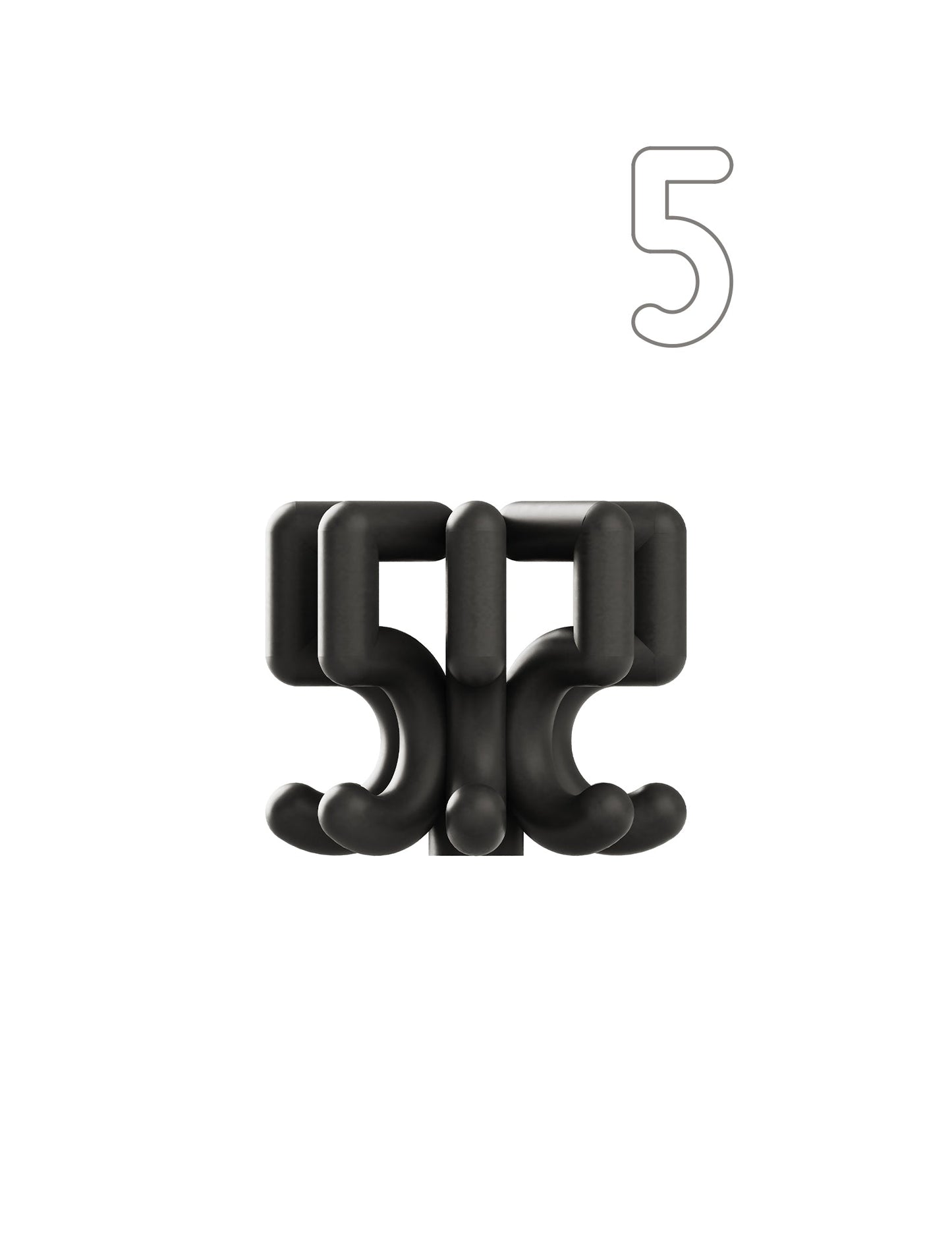 Digit Candle Holder Five