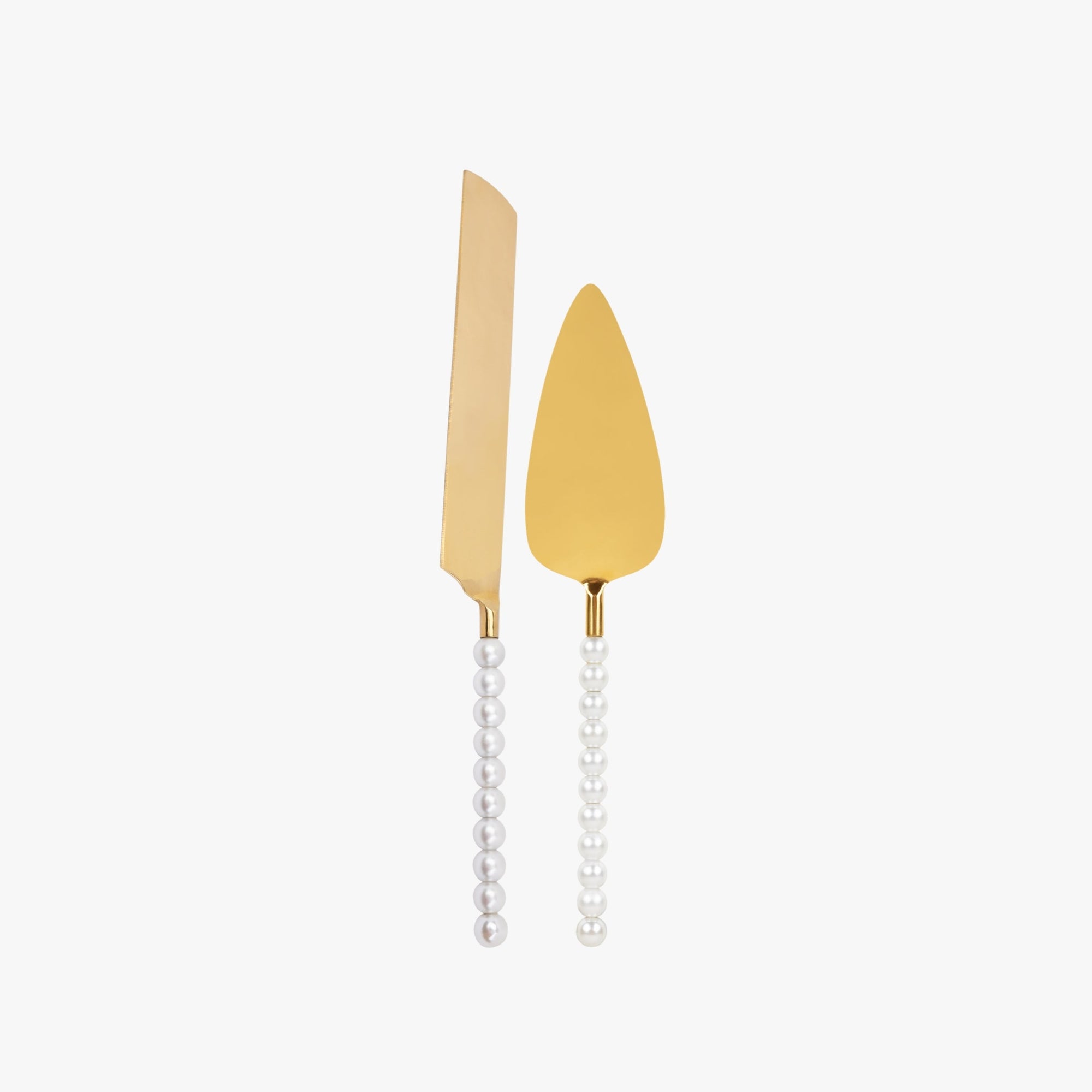 Set of Pearl Cake Knife and Server
