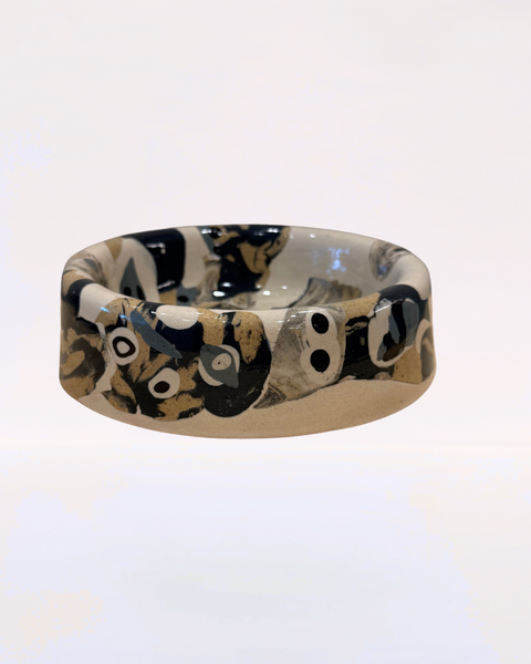 Handmade Ceramic Dog Bowl - Nerikomi