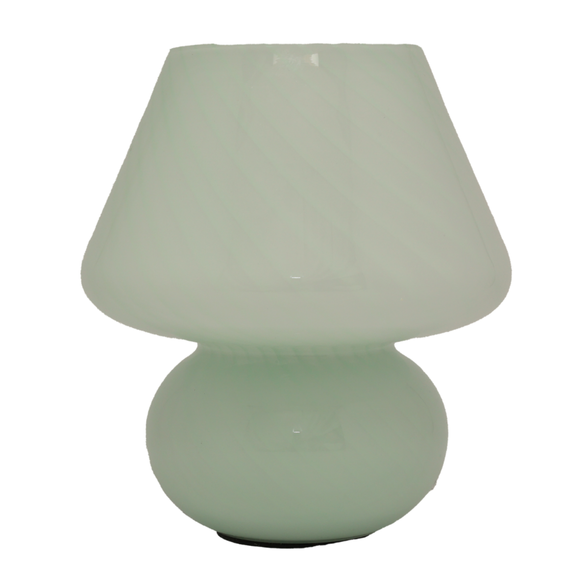 Large Mushroom Glass Lamp In Mint