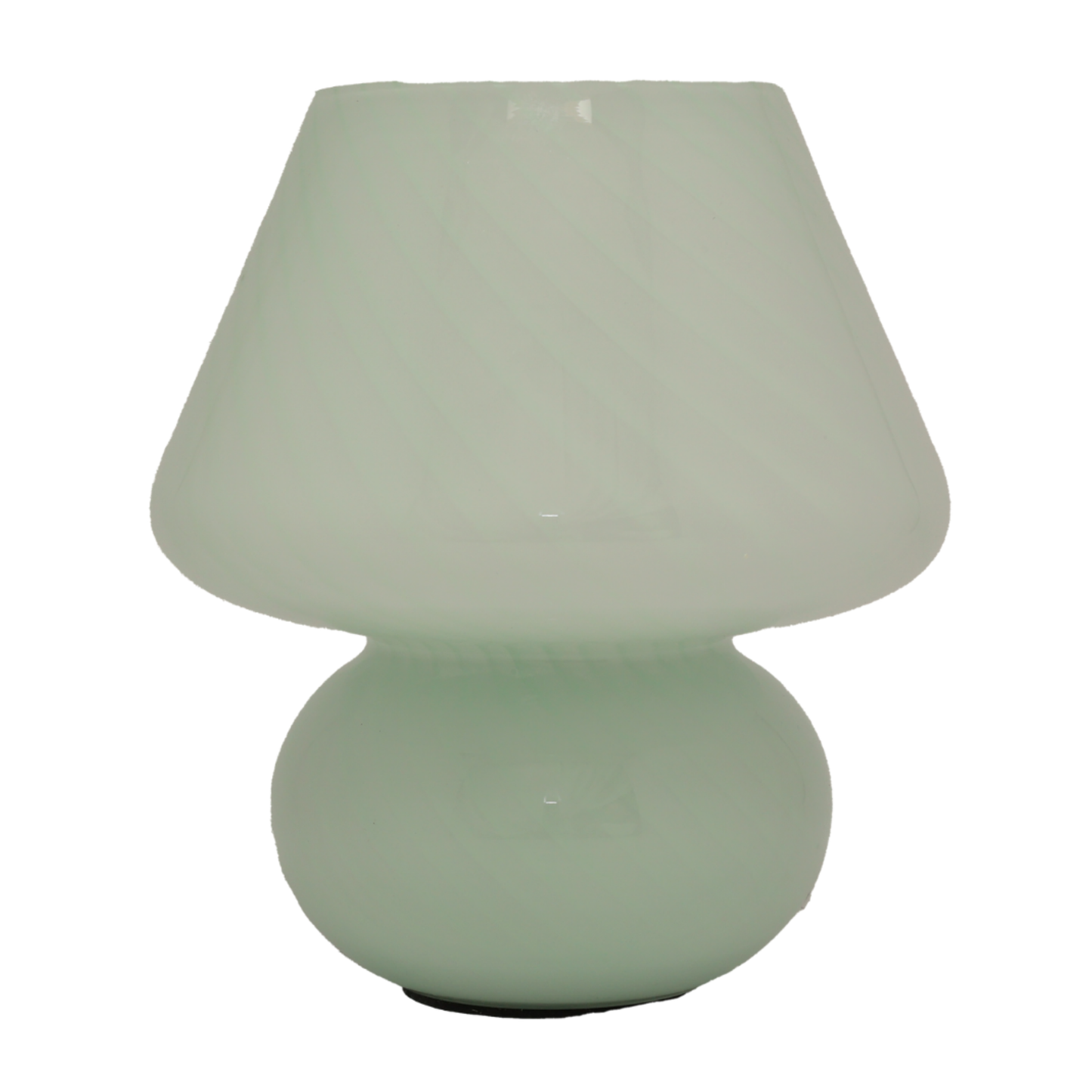 Large Mushroom Glass Lamp In Mint
