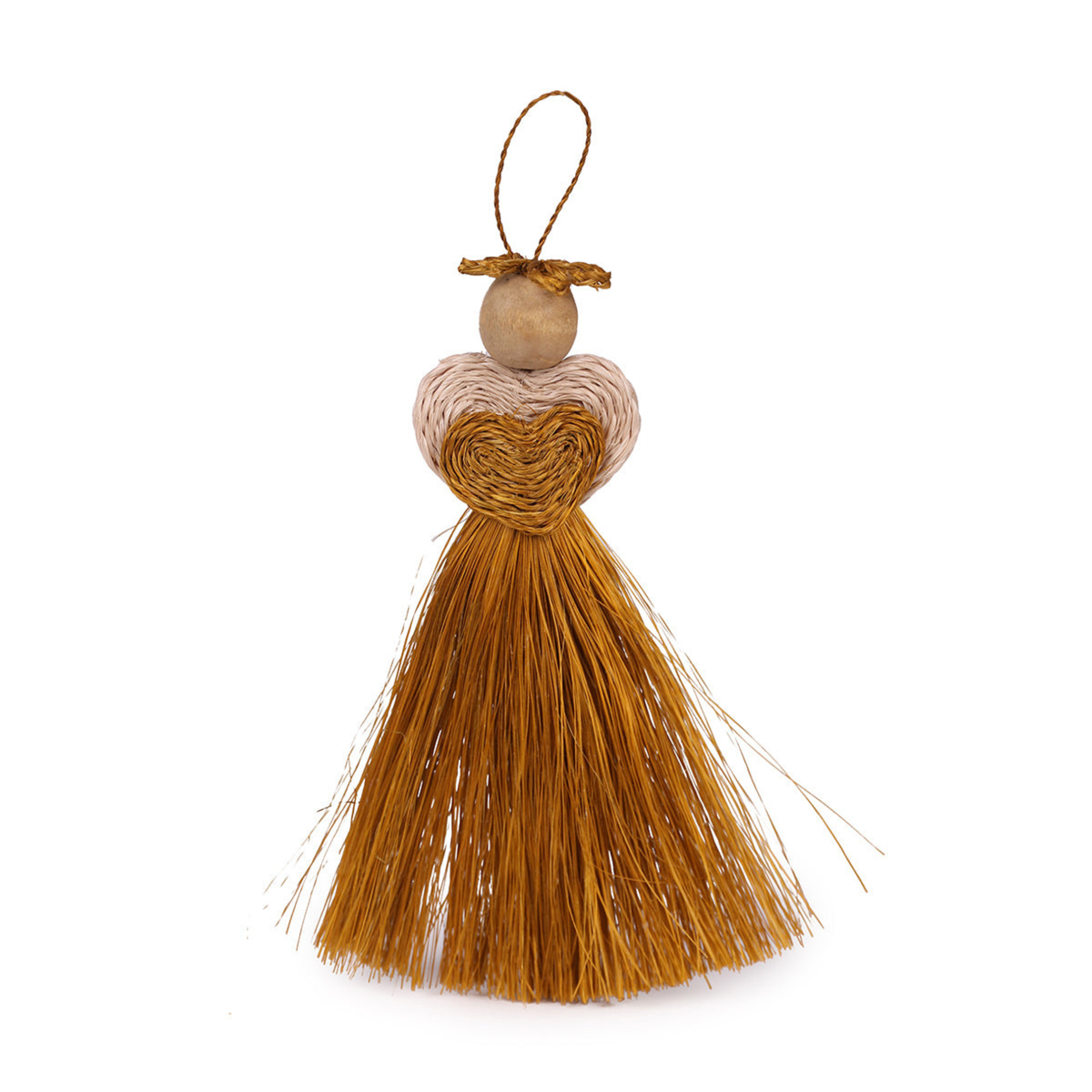 IMALI: Handwoven Gold Love Angel Tree Decoration