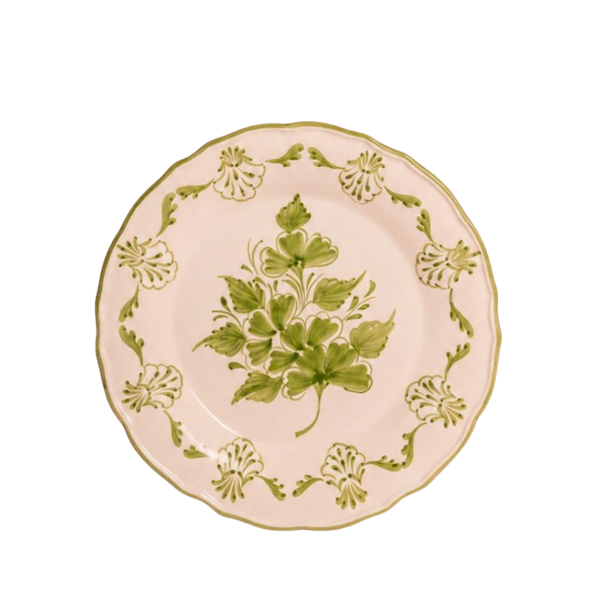 Cara Shell Side Plate, Green Set of 4