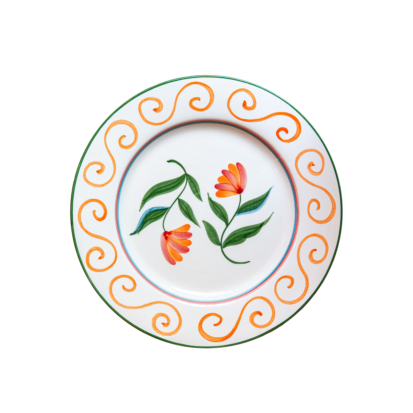 Rose Swirl Dinner Plate