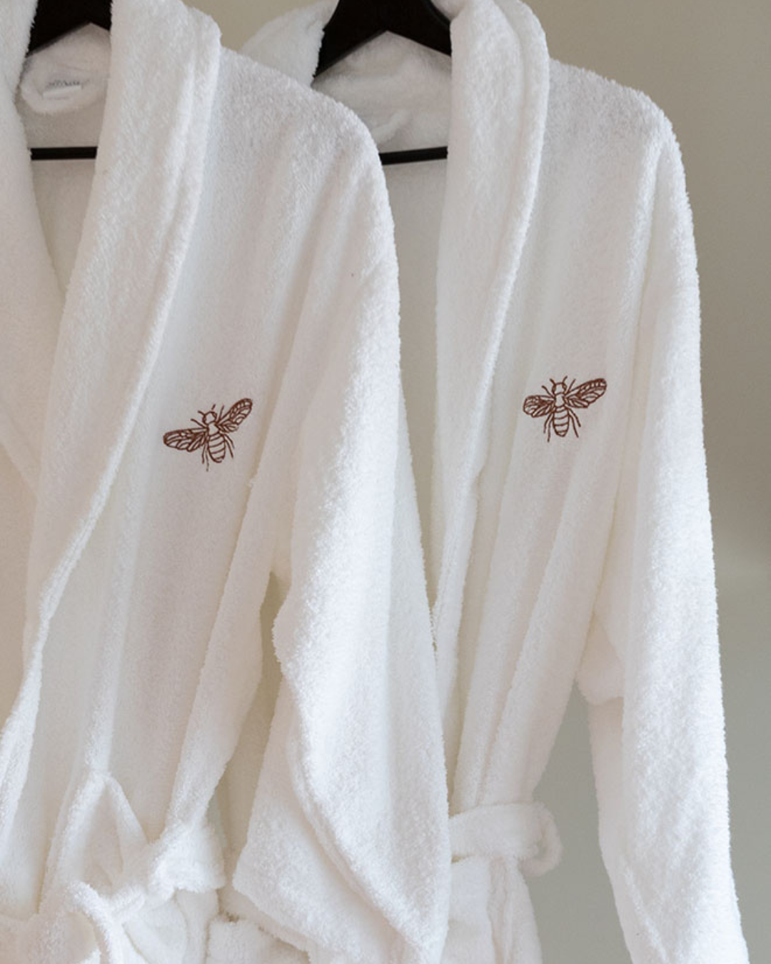 White Cotton Terry Bathrobe, 450 g/m²