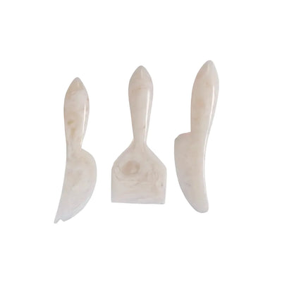 Resin Cheese Knife, Vanilla Set of 3 6 Inches - Casa Amarosa