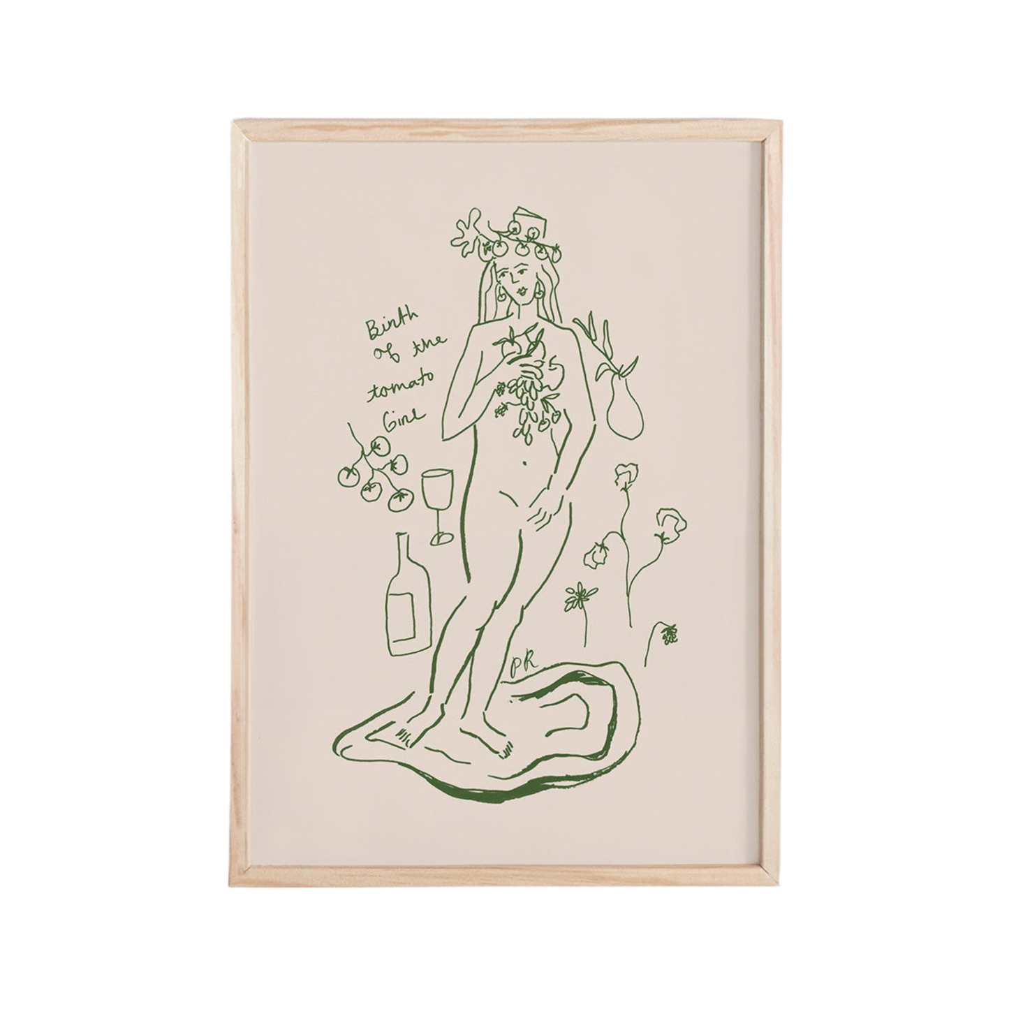 "Birth of the Tomato Girl" Mini Art Print