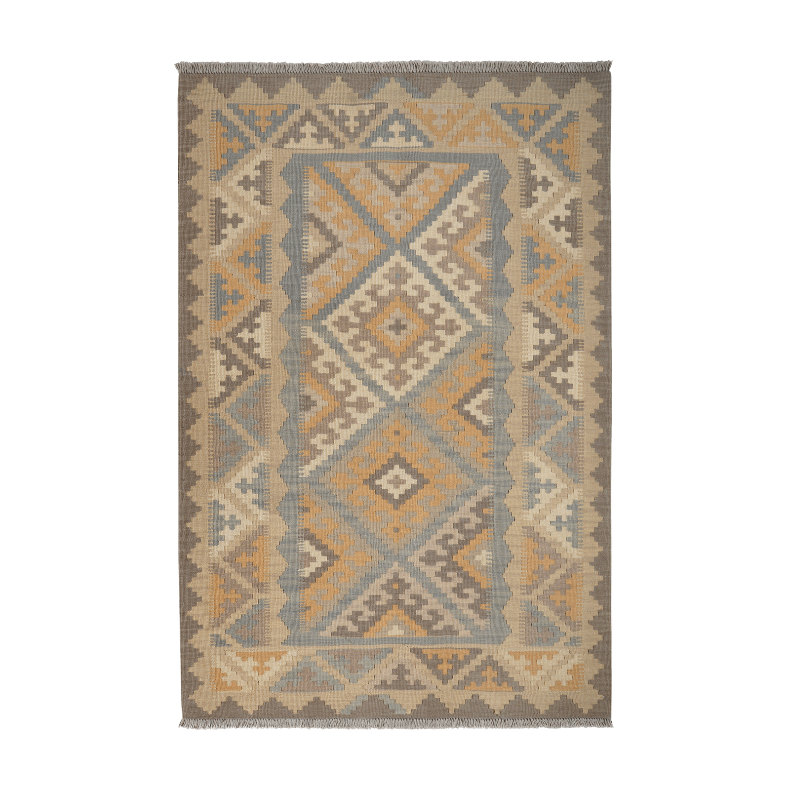 Kilim Gashgai Rug · Hand-Woven - Grey, 183x122 cm
