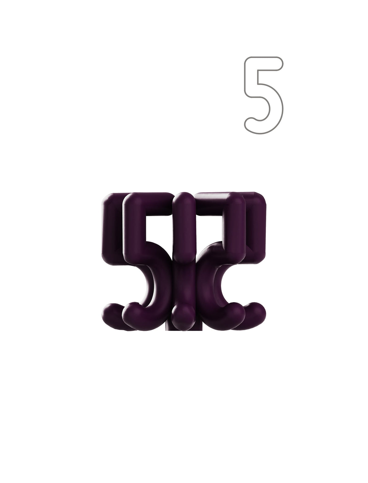 Digit Candle Holder Five