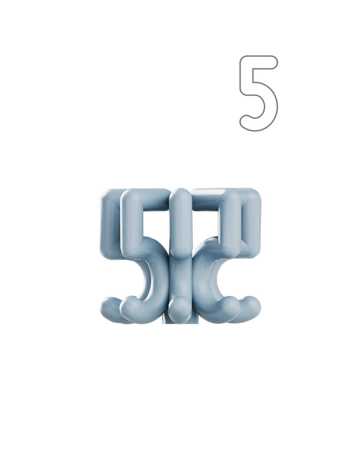 Digit Candle Holder Five