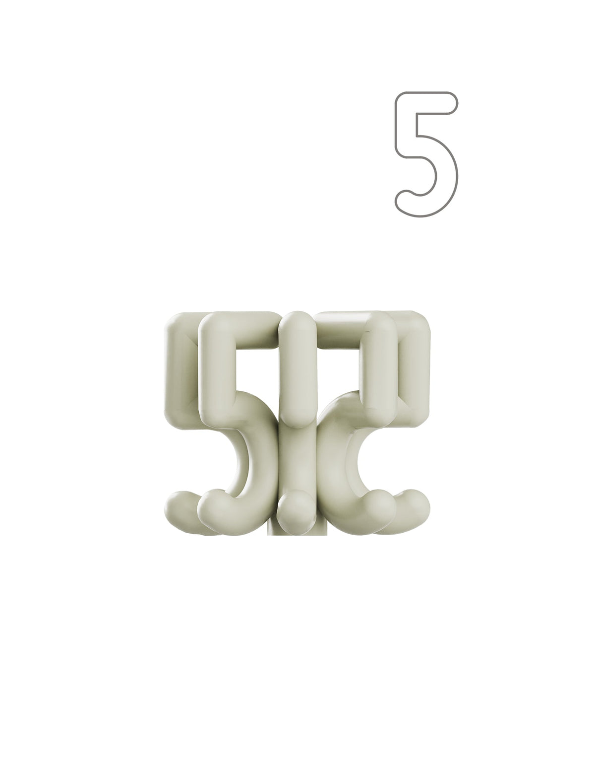 Digit Candle Holder Five