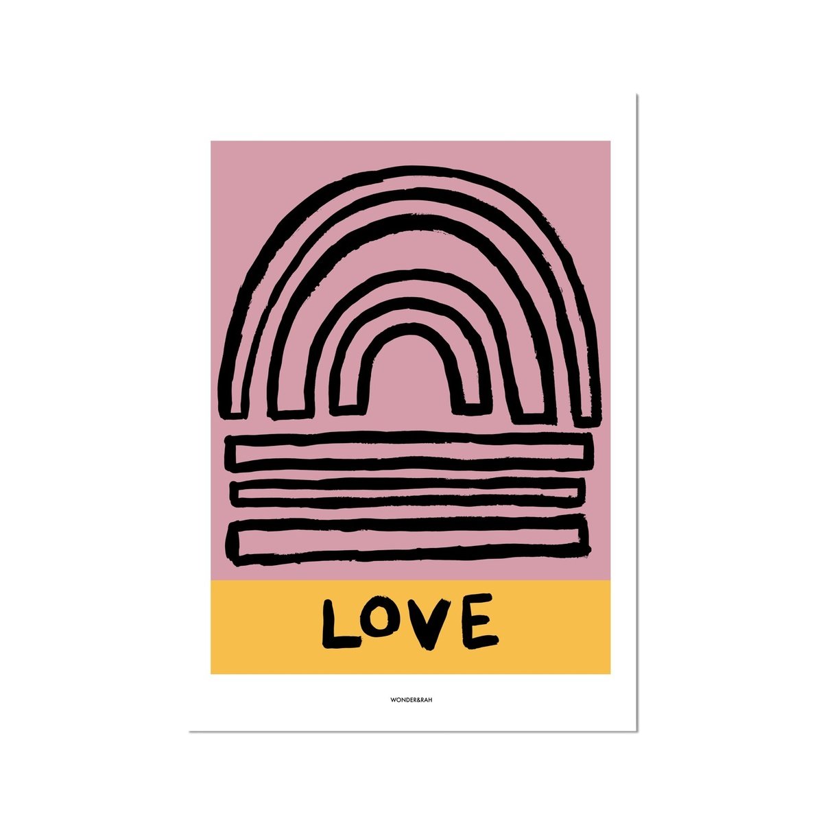 Happy Love Abstract Print