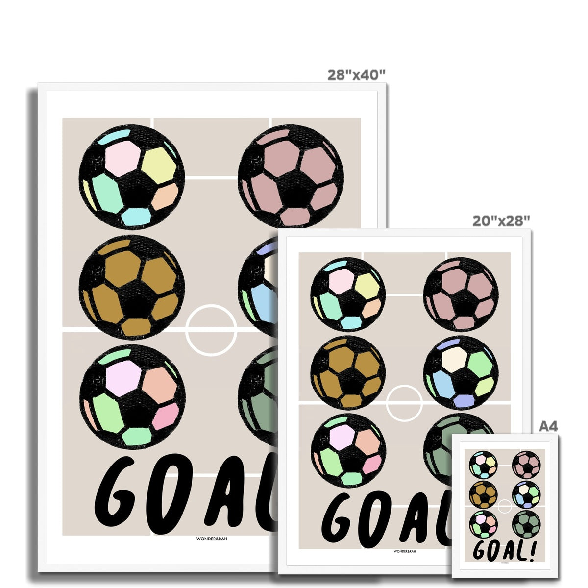 Neon Goal! Children's Print