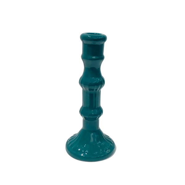 Heritage Ceramic Candle Holder – Green