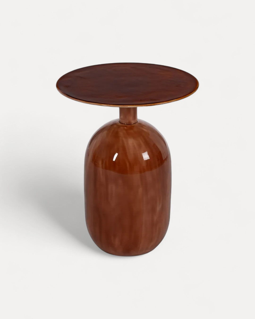 Set of 2 Modena Enamelled-Metal Side Tables