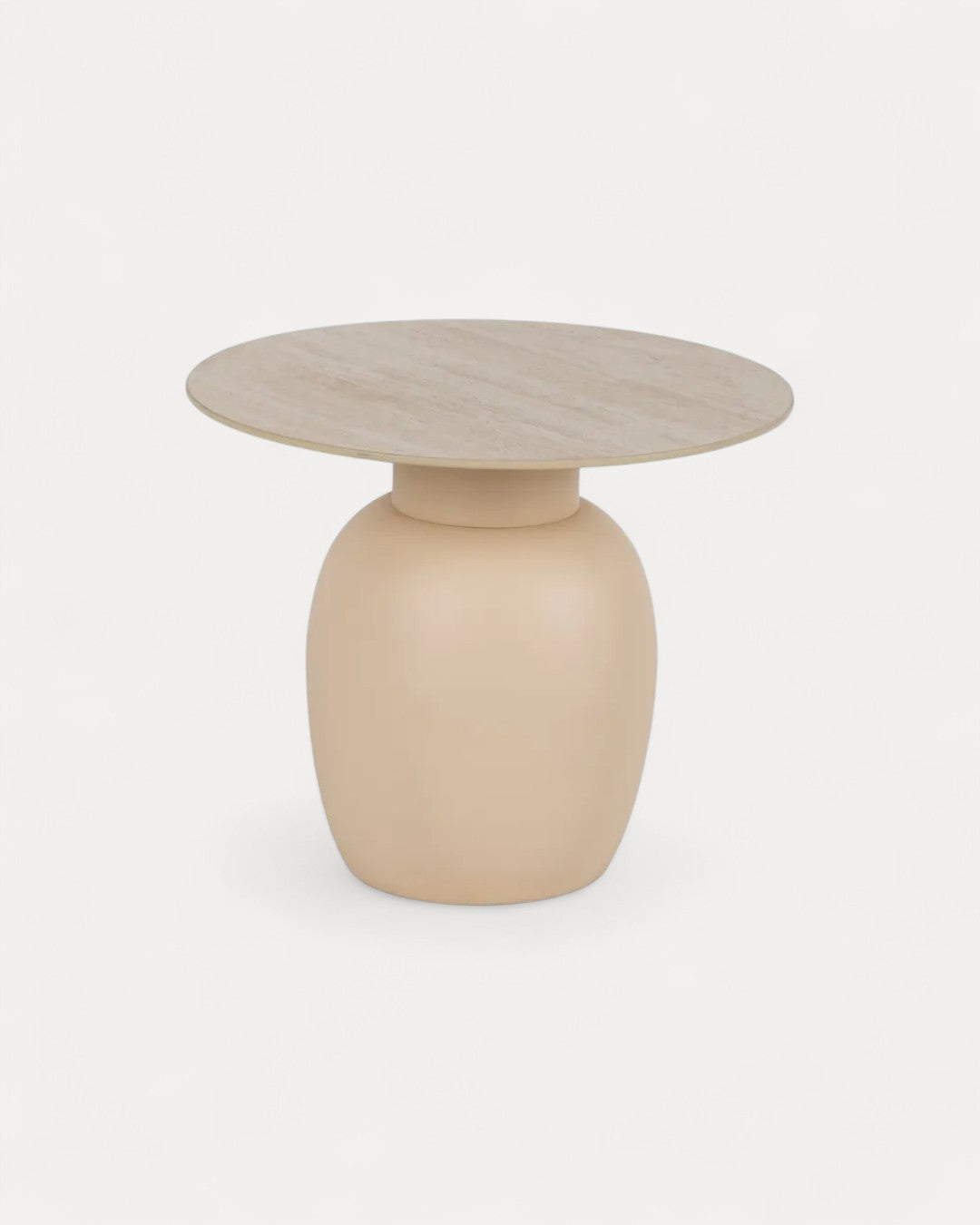 Set of 2 Brera Side Tables with Metal Bases and Ceramic Tops
