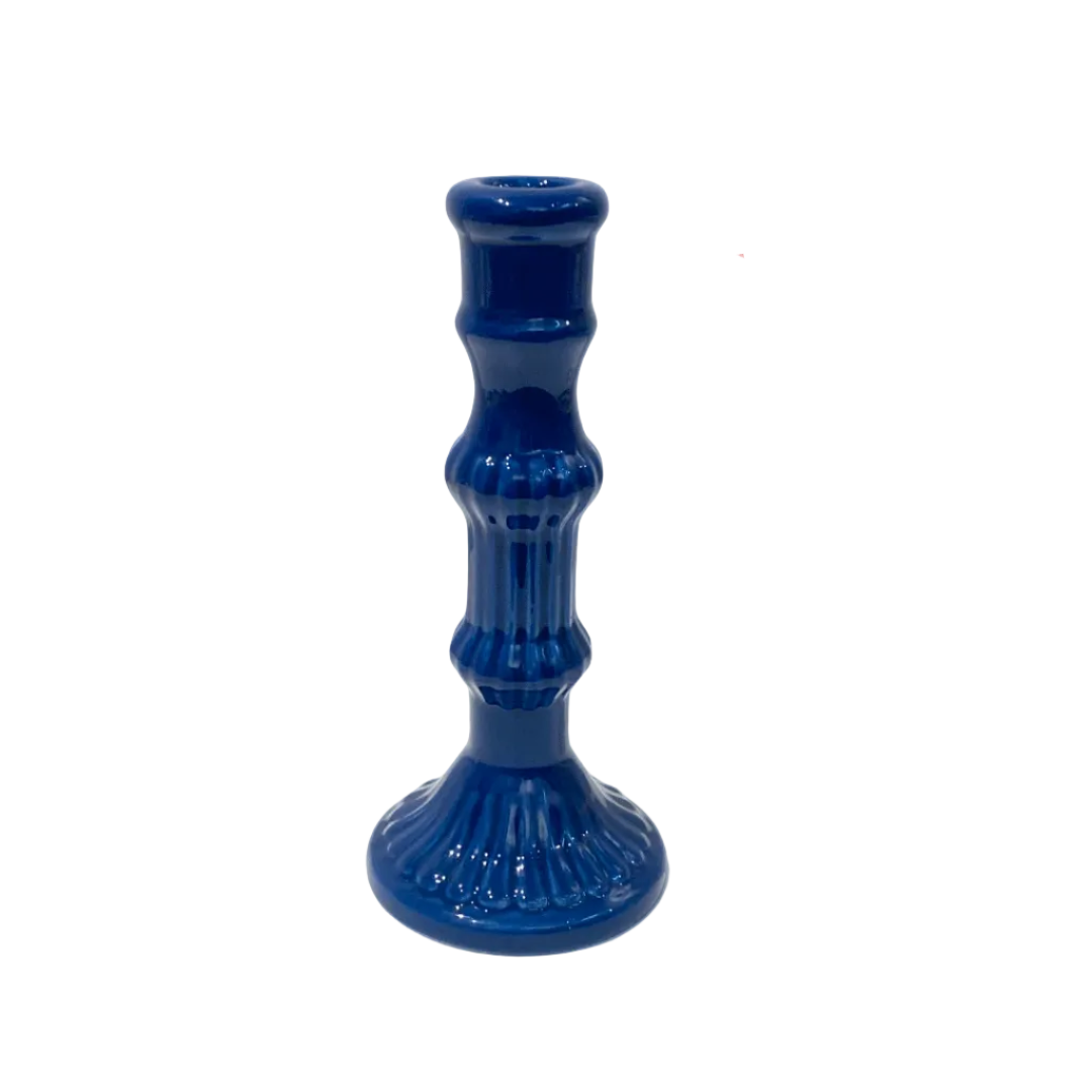 Heritage Ceramic Candle Holder – Blue