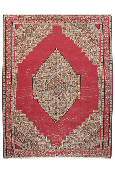 Kelim Senneh — Handmade, 267x350 cm, Red, 100% Virgin Wool | Main view