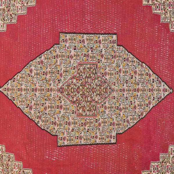 Kelim Senneh — Handmade, 267x350 cm, Red, 100% Virgin Wool | View 4
