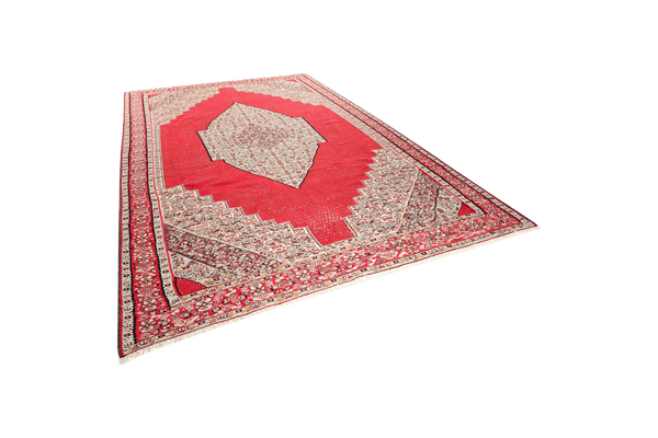 Kelim Senneh — Handmade, 267x350 cm, Red, 100% Virgin Wool | View 5